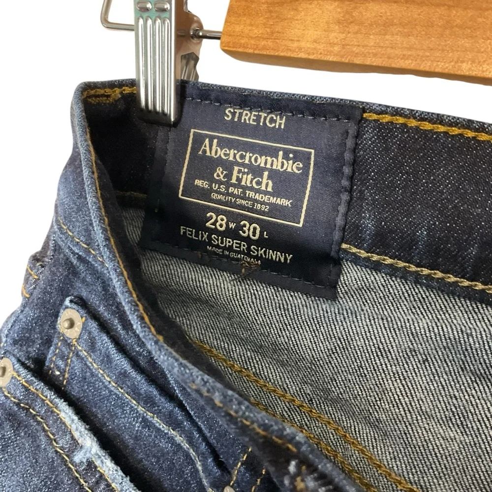 Abercrombie & Fitch Blue Skinny Jeans Distressed
